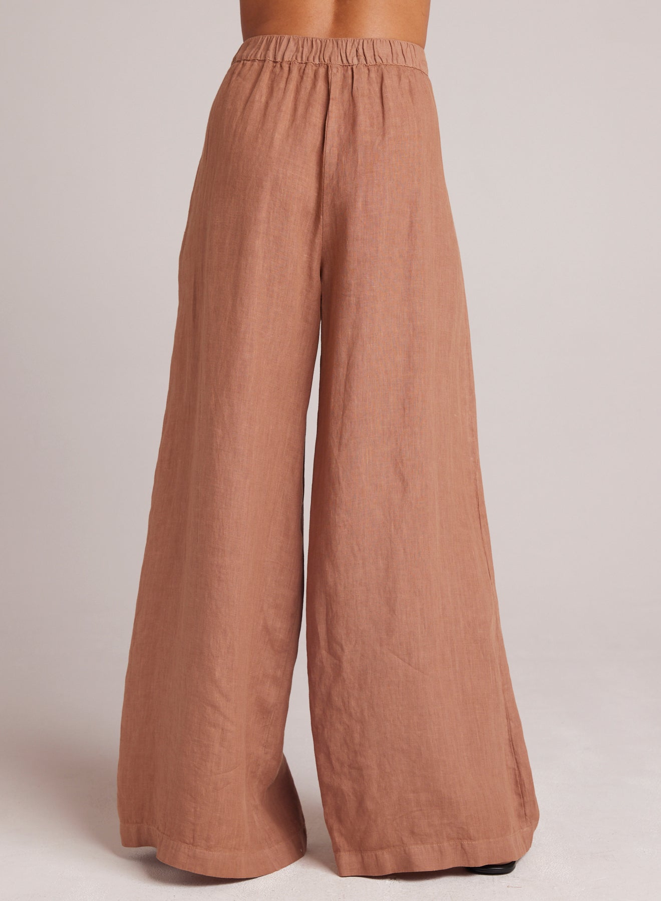 Bella DahlHigh Waisted Linen Pleated Pant - Desert BrownBottoms