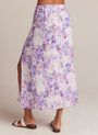 Bella DahlLinen Side Slit Maxi Skirt - Iris Floral PrintBottoms