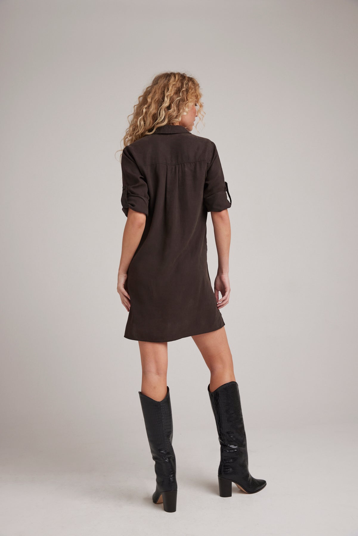 Bella DahlLong Sleeve A-Line Dress - Quartz BrownDresses