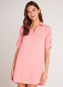 Bella DahlLong Sleeve A-Line Shirt Dress - Blossom PinkDresses