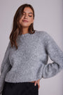 Bella DahlLong Sleeve Crew Sweater - Heather StoneSweaters & Jackets