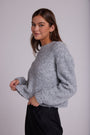Bella DahlLong Sleeve Crew Sweater - Heather StoneSweaters & Jackets