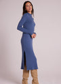 Bella DahlMock Neck Midi Knit Dress - Blue SteelDresses