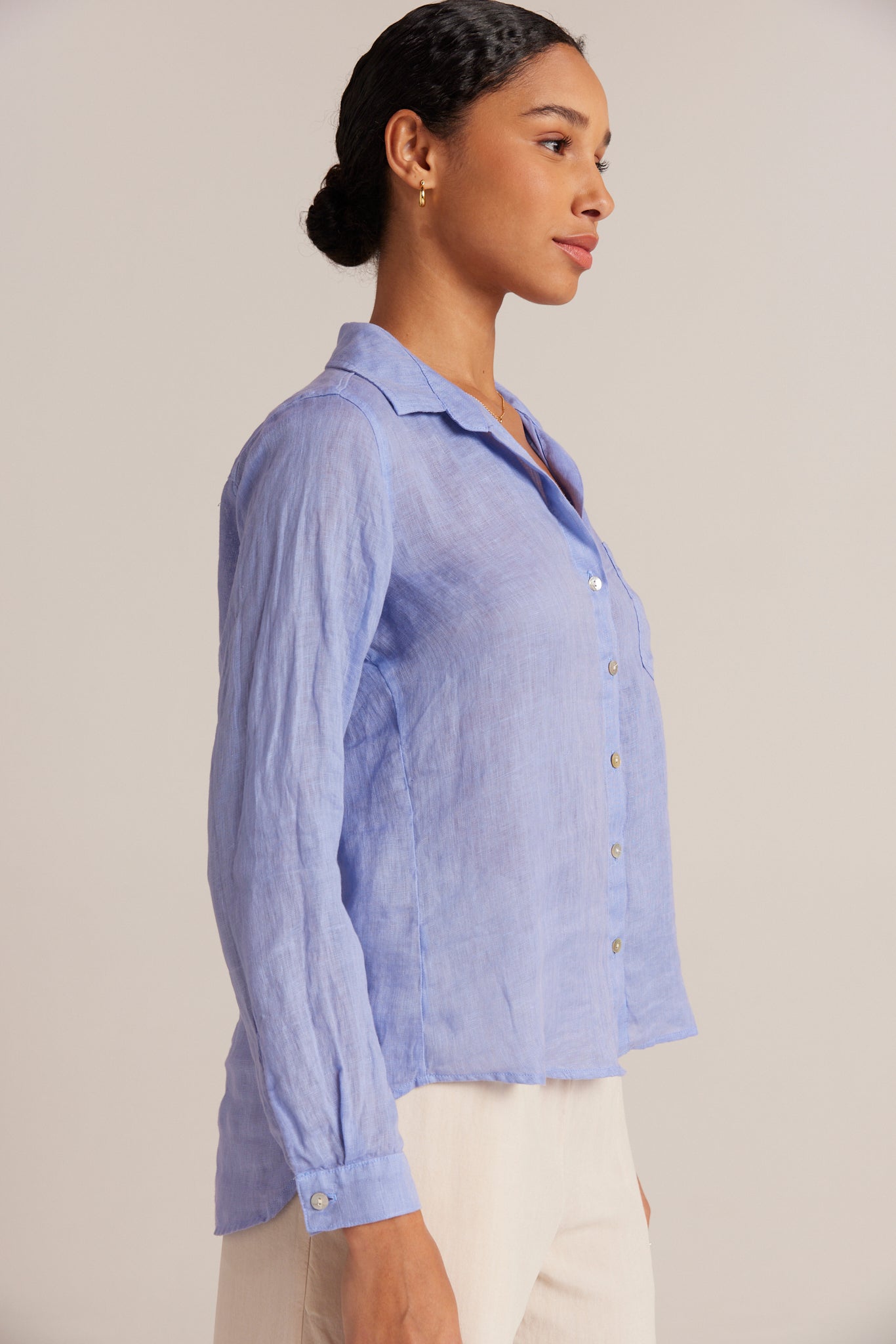 Bella DahlPocket Button Down - Peri BlueTops