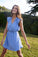 Bella DahlRuffle Sleeve Tencel Mini Dress - Peri BlueDresses