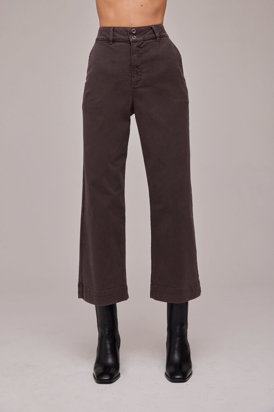 Bella DahlSaige Wide Leg Crop - Cocoa BeanBottoms