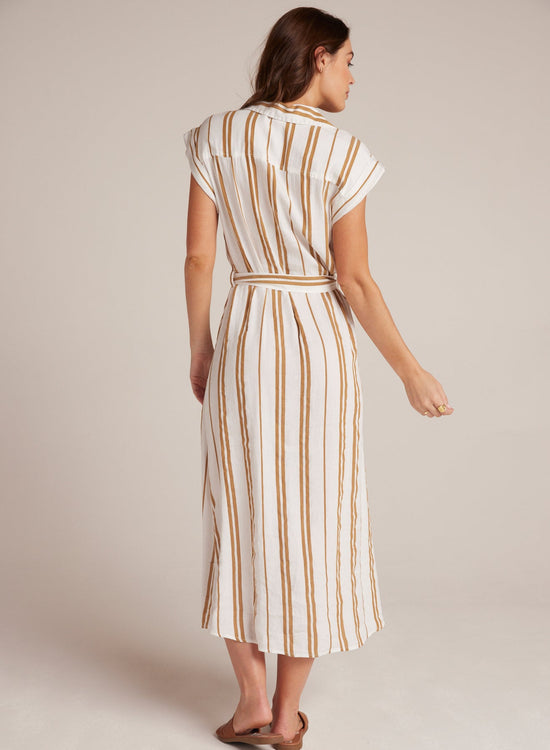 Bella DahlShort Sleeve Belted Dress - Redwood StripeDresses
