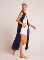 Bella DahlSide Slit Duster Dress - Tropic NavyDresses
