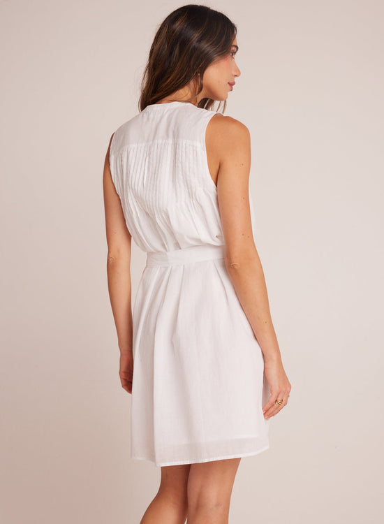 Bella DahlSleeveless Pintuck Shirt Dress - WhiteDresses