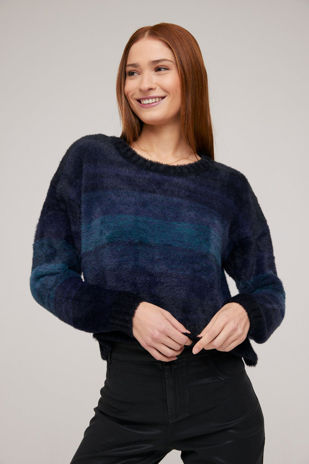 Slouchy Sweater - Midnight Navy Ombre - MIDNIGHT NAVY OMBRE / S