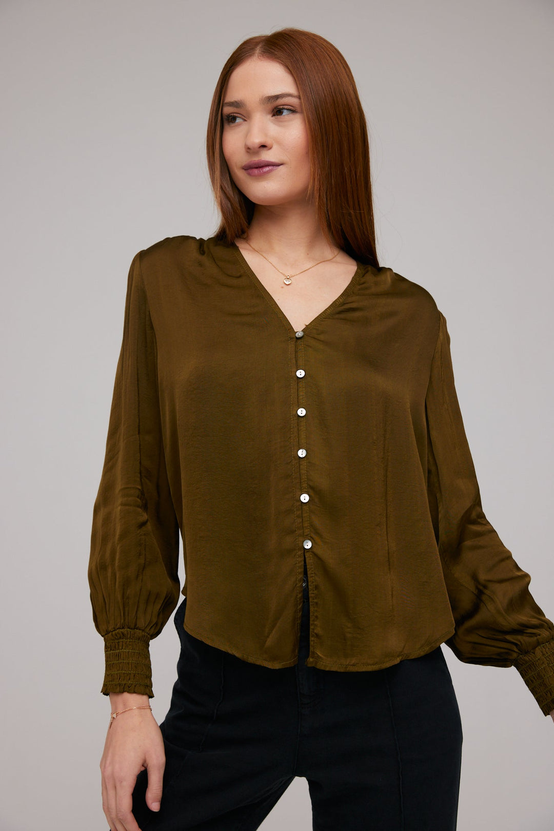 SMOCKED CUFF BUTTON DOWN - Bella Dahl | Bella Dahl