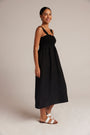 Bella DahlSmocked Linen Midi Dress - BlackDresses