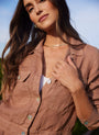 Bella DahlUtility Cropped Jacket - Desert BrownSweaters & Jackets
